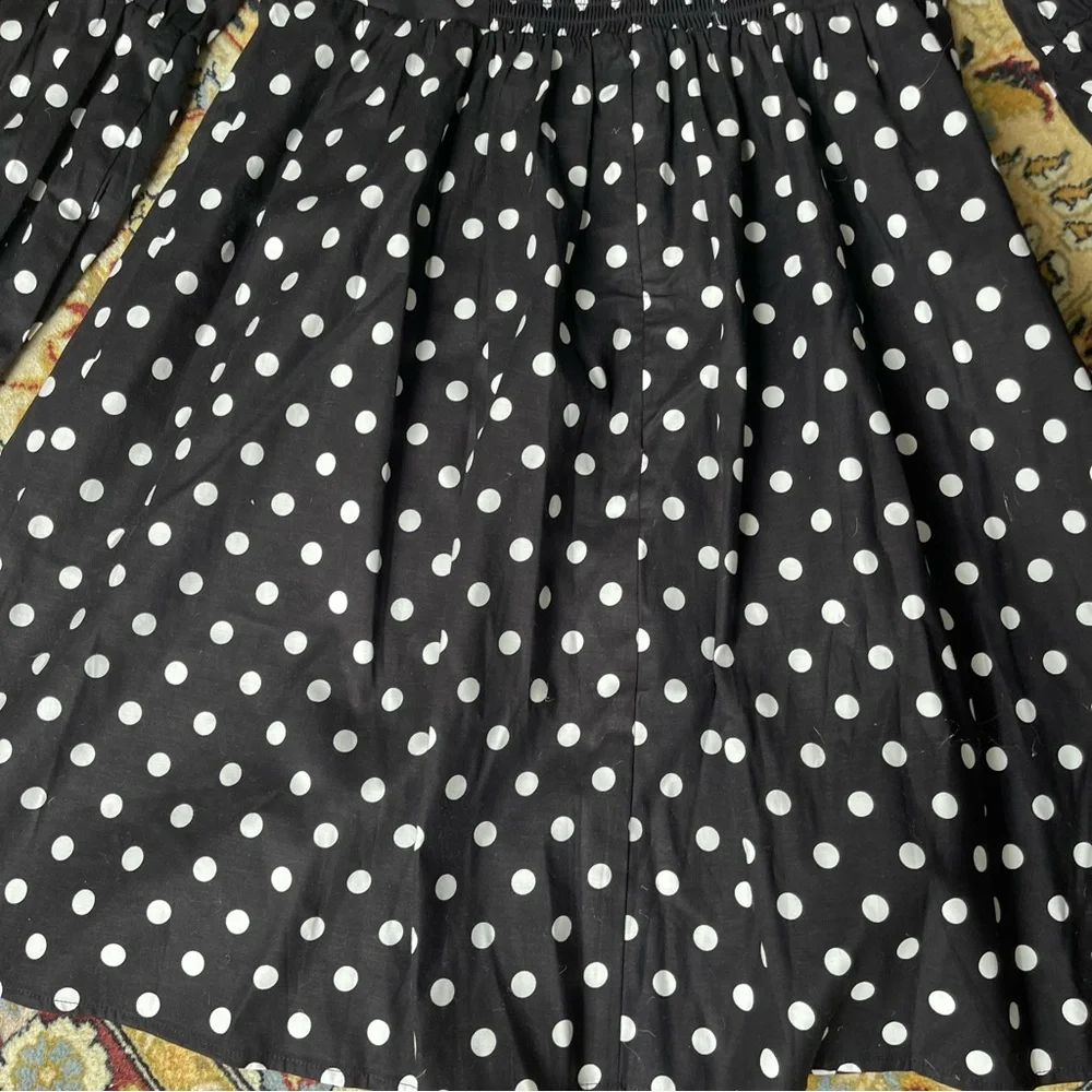 Reformation Black and White Polka Dot Mini Dress - Picture 5 of 12